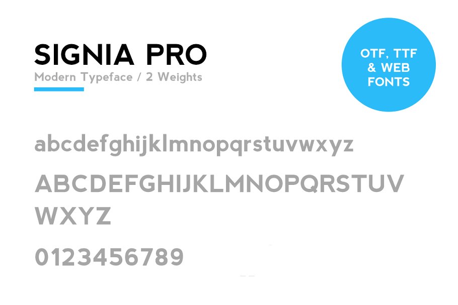 Signia Pro Regular Font preview